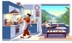 'Tình cảm vợ chồng vẫn ổn dù tôi không làm việc nhà'